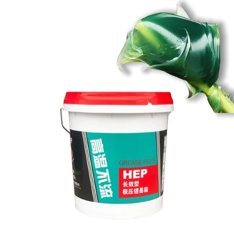 Vette olie op basis van lithium, wit, bestand tegen extreme druk en hoge temperaturen, voor zware machines